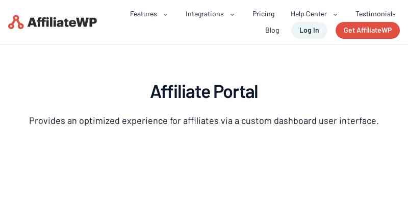 AffiliateWP – Affiliate Portal