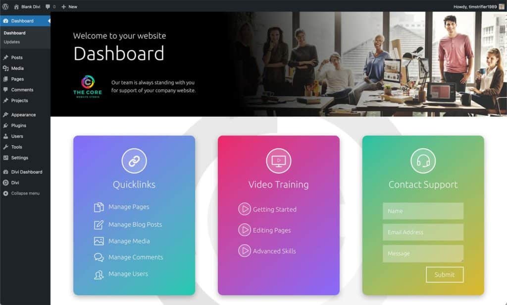 Divi Dashboard
