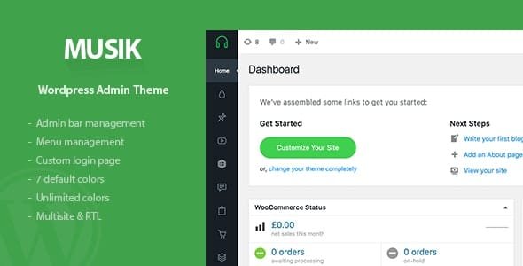 Musik - Wordpress Admin Theme