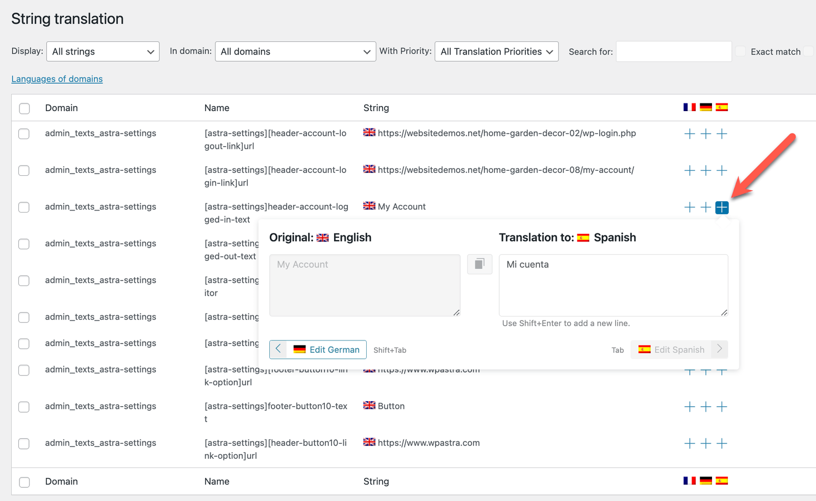 Descarga WPML String Translation 