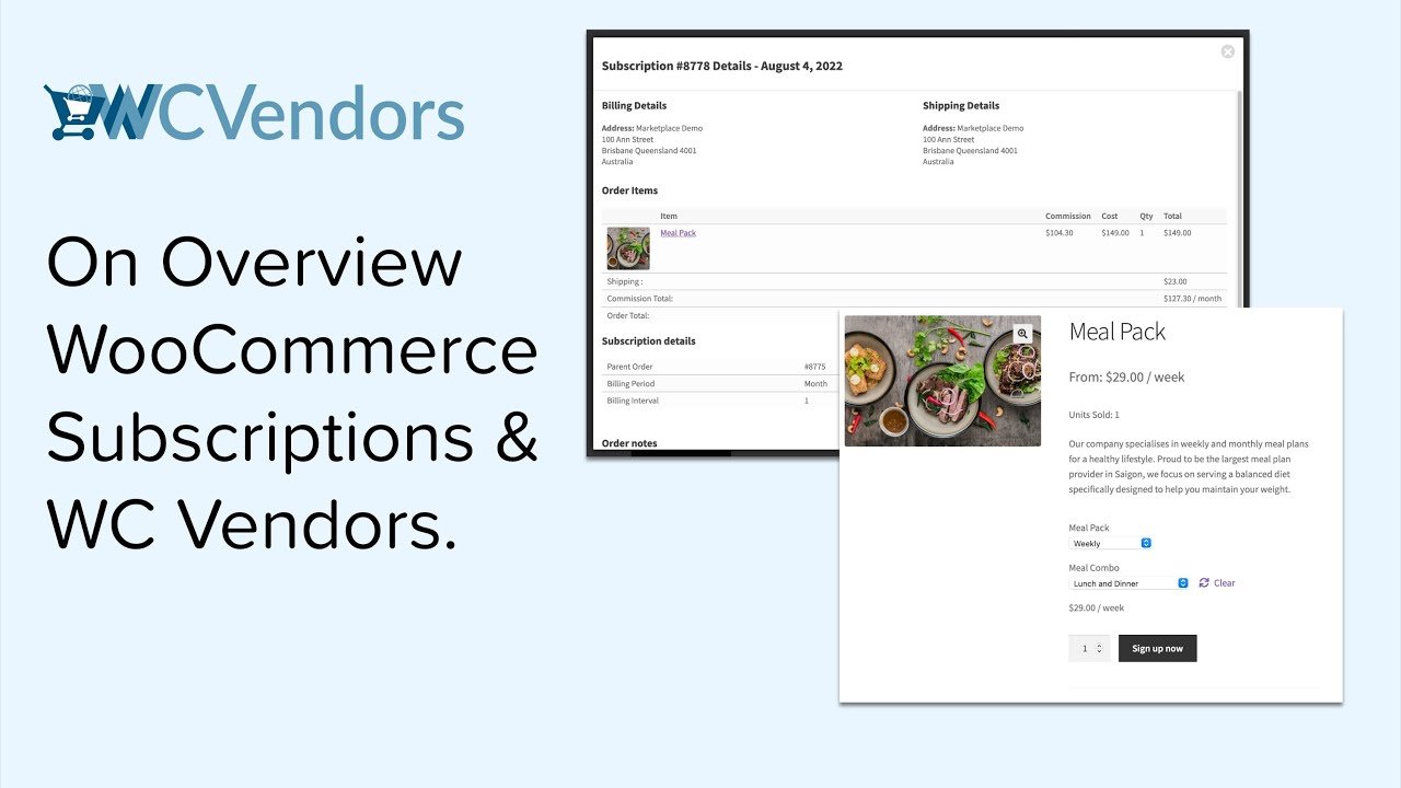 WC Vendors WooCommerce Subscriptions